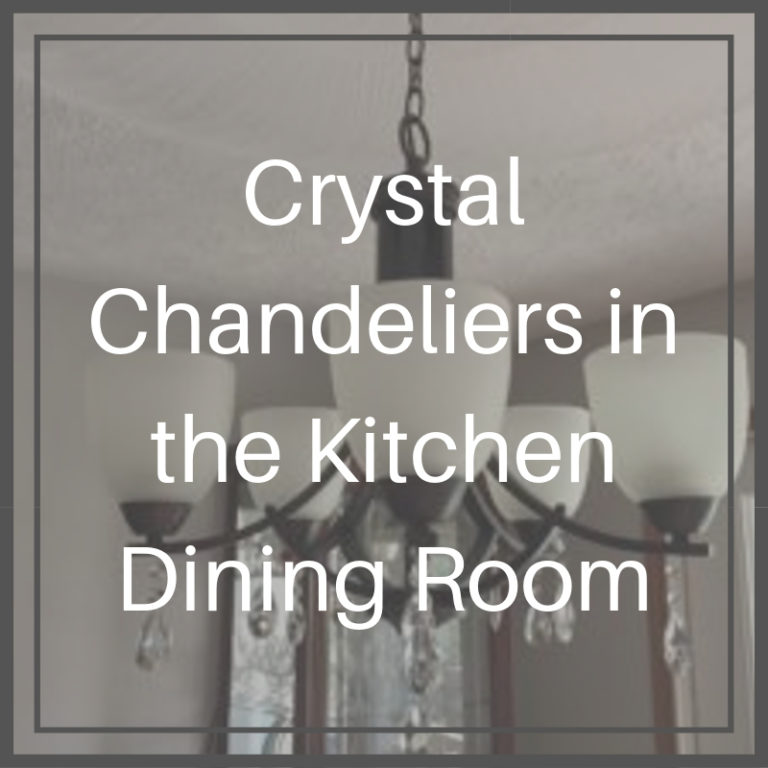 Crystal Chandeliers in the Kitchen Dining Room